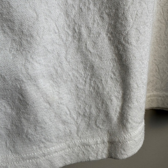 Braemar Jeremy Scott Women's L Jacquard Short Sleeve Vintage T-Shirt Top White - Picture 2 of 9